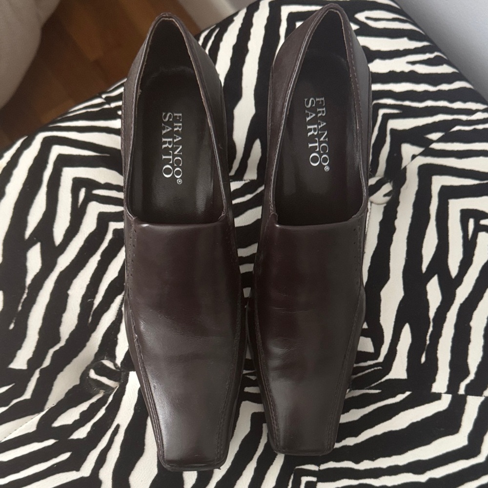 Franco Sarto Men's Rich Brown Leather Slip-Ons